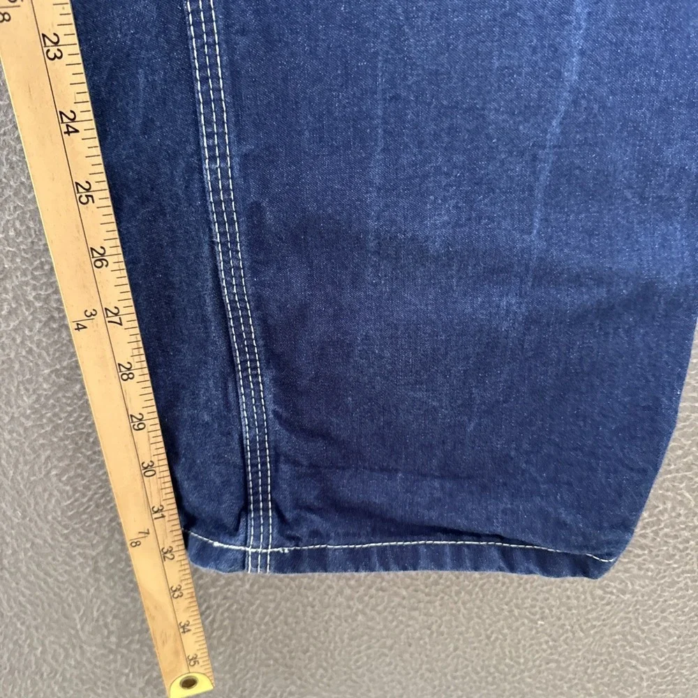 Carhartt FR Carpenter Jeans Mens 36x34 (36x32) Workwear Rugged Dark Wash Denim